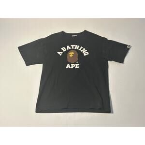 A Bathing Ape BAPE College Logo T-Shirt – Black, Size XL